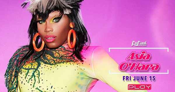 PlayDanceBar's tweet photo. FRIDAY, JUNE 15TH: @AsiaOharaLand of RuPaul's Drag Race Season 10 is bringing it ALL to the runway!!!
Play Mates shows at 9, 11 &amp; 1 w/ Asia appearing in the 11 &amp; 1 shows + meet &amp; greet in between.
Tickets available NOW at: https://t.co/JI91JjrCYN https://t.co/fqDZ7nwBtD