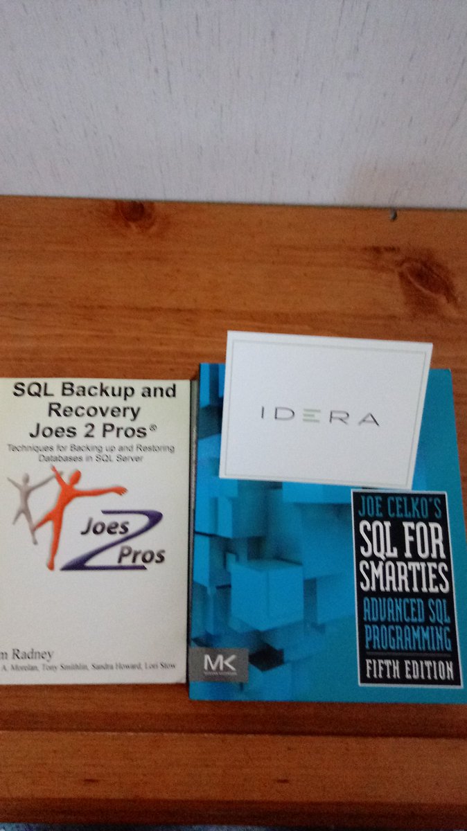 sqlslaughter's tweet image. Look what came in the mail today! Thanks @Idera_Software! #SQLChat #KnowledgeIsPower