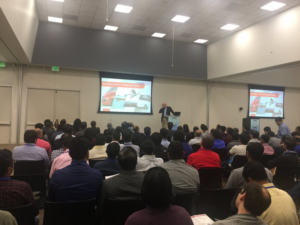 khanderao's tweet photo. #gitpro conference #gregpavlik keynote on #AI evolution n scaling for enterprises https://t.co/DP8Ur9f0mG