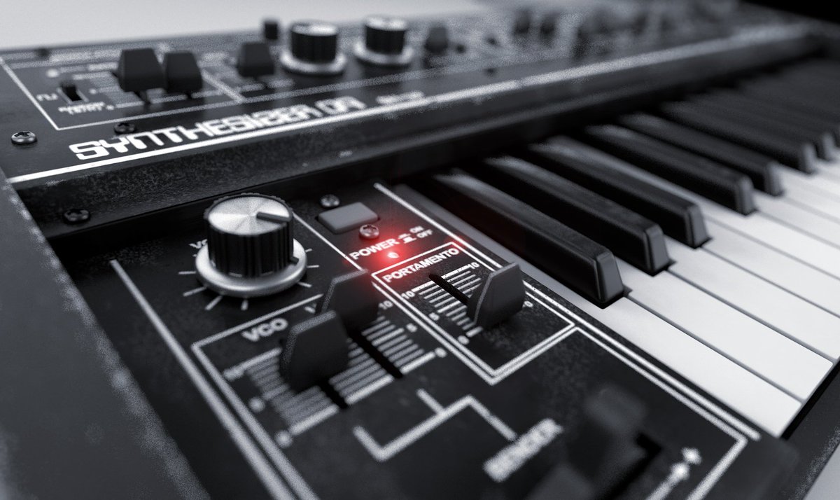 Luminetrics's tweet photo. Very much enjoyed making this old-school monosynth for an upcoming film. 100% quads. #Roland #SH09 #Maxon #Cinema4D #C4D #PhysicalRender #SDS  #Modelling https://t.co/4TjS6Tqv44