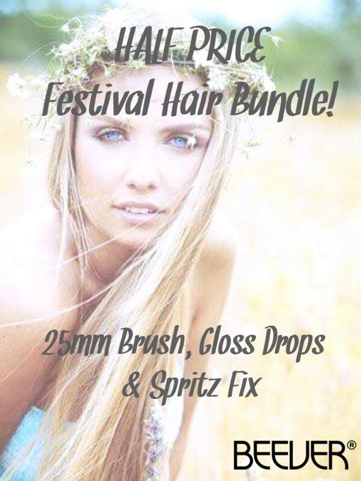 beever_official's tweet photo. 🖤WOW!!  Festival Bundle
🖤25ml Brush
🖤Gloss Drops
🖤Spritz Fix 
Just £22.50 (RRP £45)..yes HALF PRICE !!! Don’t miss out, order through a Beever consultant 
#festivalhair #festivalvibe #beeverhair #offer #halfprice #getfestivalhair #festival #stylingproducts https://t.co/tFtL5e2JIz