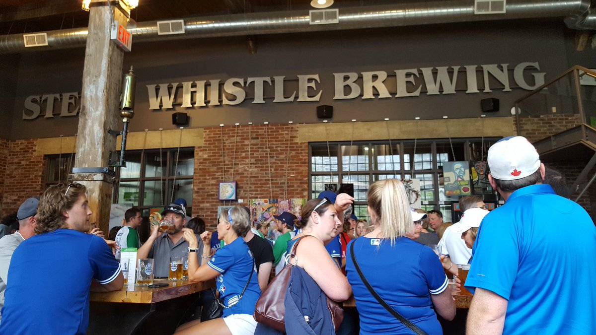 drewtheprinter's tweet photo. @Jaysgirlfandom @REMMER1551 @jessicangtv @KLgfeld1 @mikev527 @lorie_theo @julijays @Nighthawk72 @Scott_Punnett @IrwinLuh @JenniferJays74 @DianaGates @KarenSoutar1 Absolutely packed at @SteamWhistle #GoBeerGo brewery before #BlueJays game today! https://t.co/fS6GzcTyLp