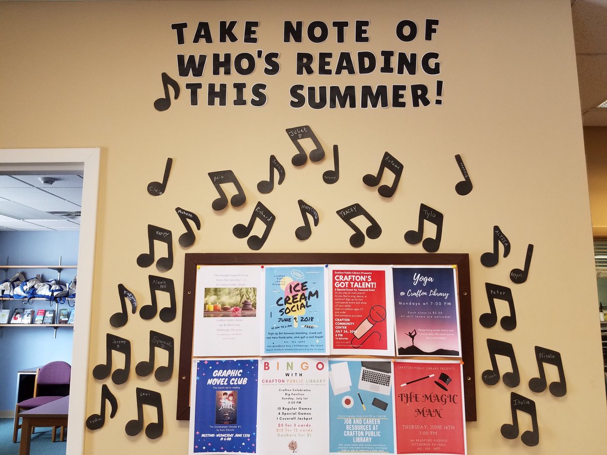 crafton_library's tweet image. Our summer reading kickoff is TODAY! Stop by to add your name to our wall and enjoy a FREE ice cream sundae courtesy of Graeter&apos;s! greaters.com 🍨🍦