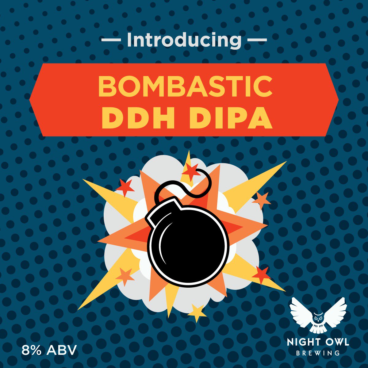 New beer release this Wednesday: Bombastic Double IPA. This big beer has been heavily double dry hopped with Ekuanot, Citra &amp; Wai-iti hops to give it stone fruit and citrus aromas. Available on at Callister Brewing while it lasts.