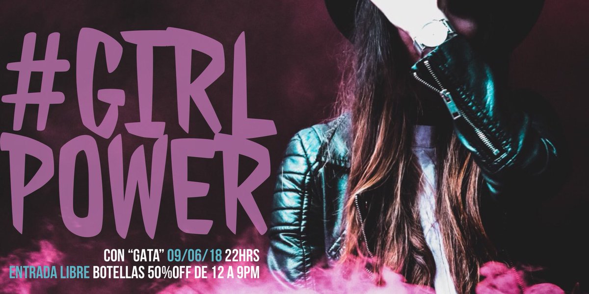Escucha en Vivo canciones de Blondie, Garbage, The Gossip, Yeah Yeah Yeahs y más #GirlPower con “GATA”. ¡Llega temprano, TODAS las Botellas están a Mitad de Precio de 12 a 9PM!! #ActitudWild💋 <a href="/CdSatelite/">Ciudad Satélite</a>