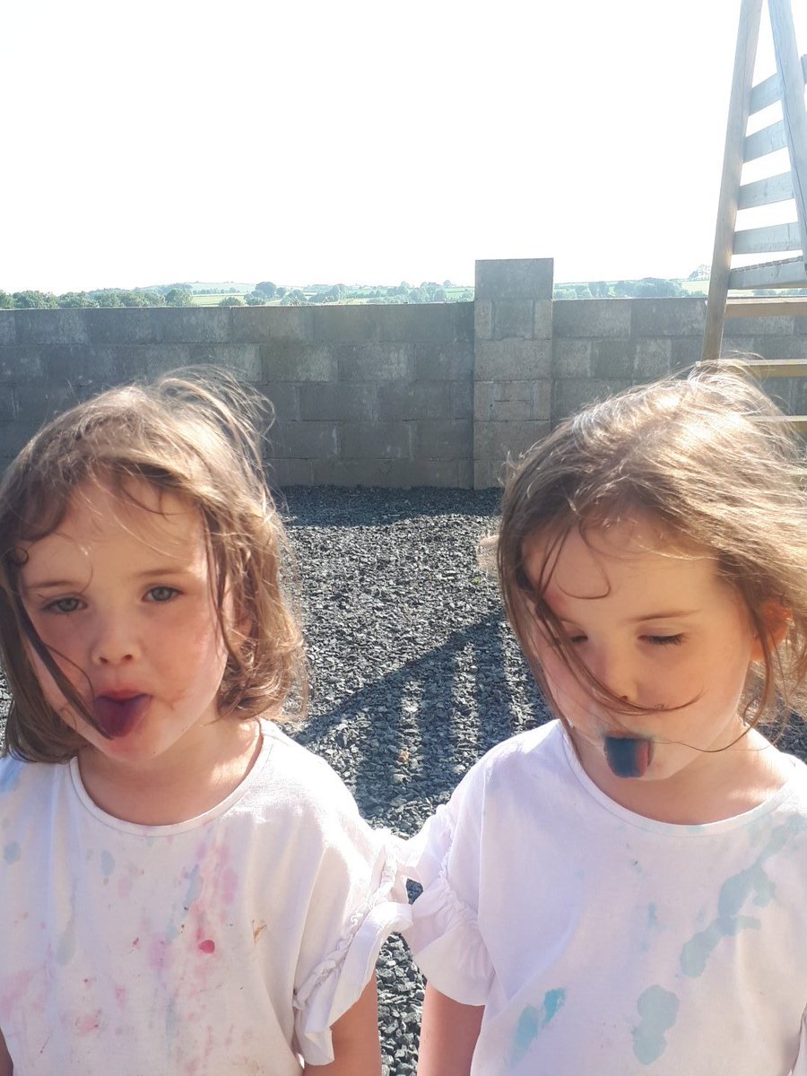 Puncture_Stop's tweet image. My twin daughters after eating a couple of red and blue #Mrfreezes in sunny wexford