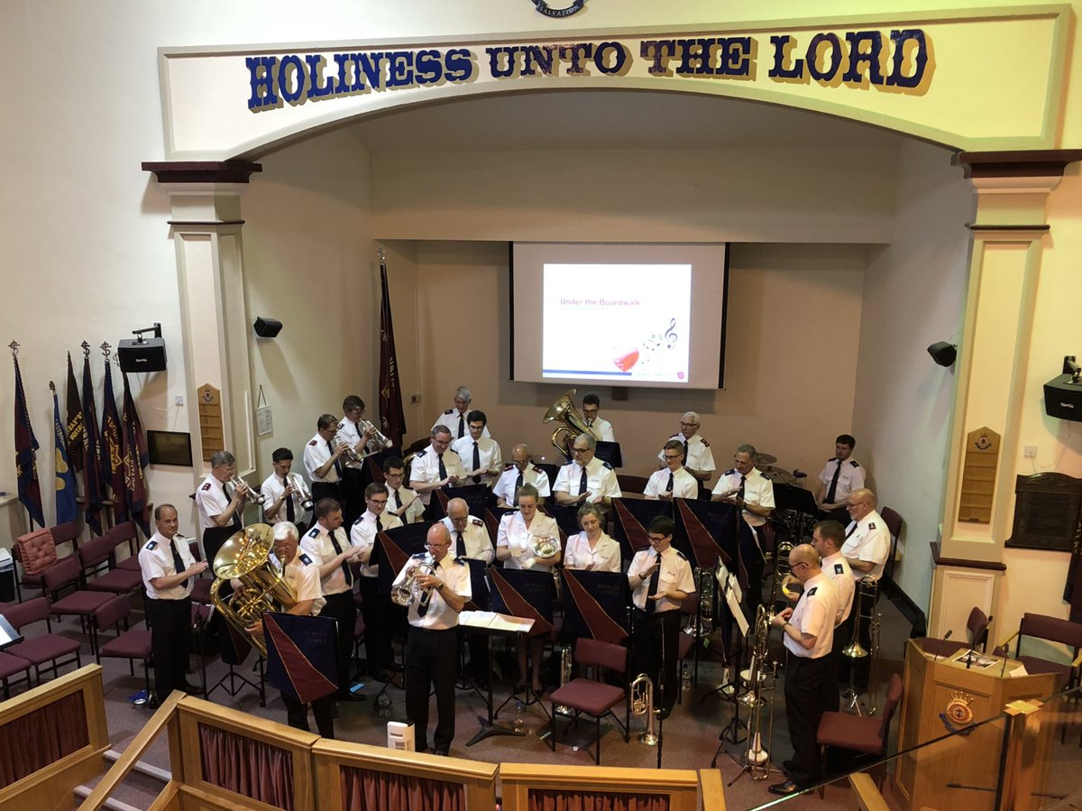 BromleySA's tweet photo. Bromley Band performing “Under the Boardwalk” (yes, you read that correctly) at #Eastbourne #salvationarmy https://t.co/yf40s2zbff