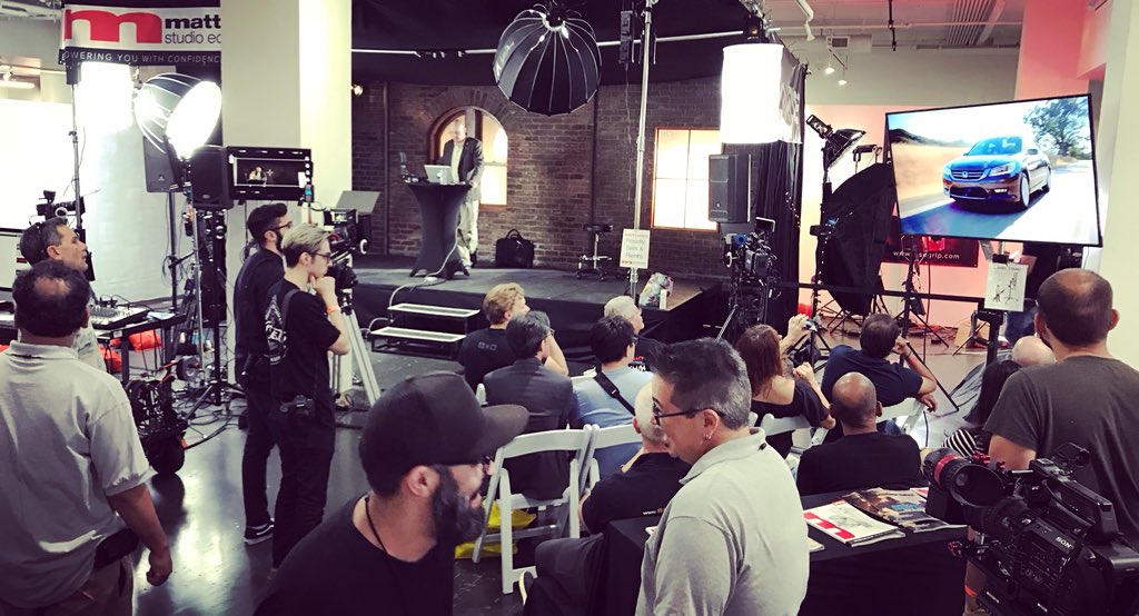 SamysDV's tweet photo. #Cinematography master Bill Bennet, ASC @CineBill teaches his techniques @samys_camera’s #PhotoConLA in #DTLA. https://t.co/bv2JlnJk36