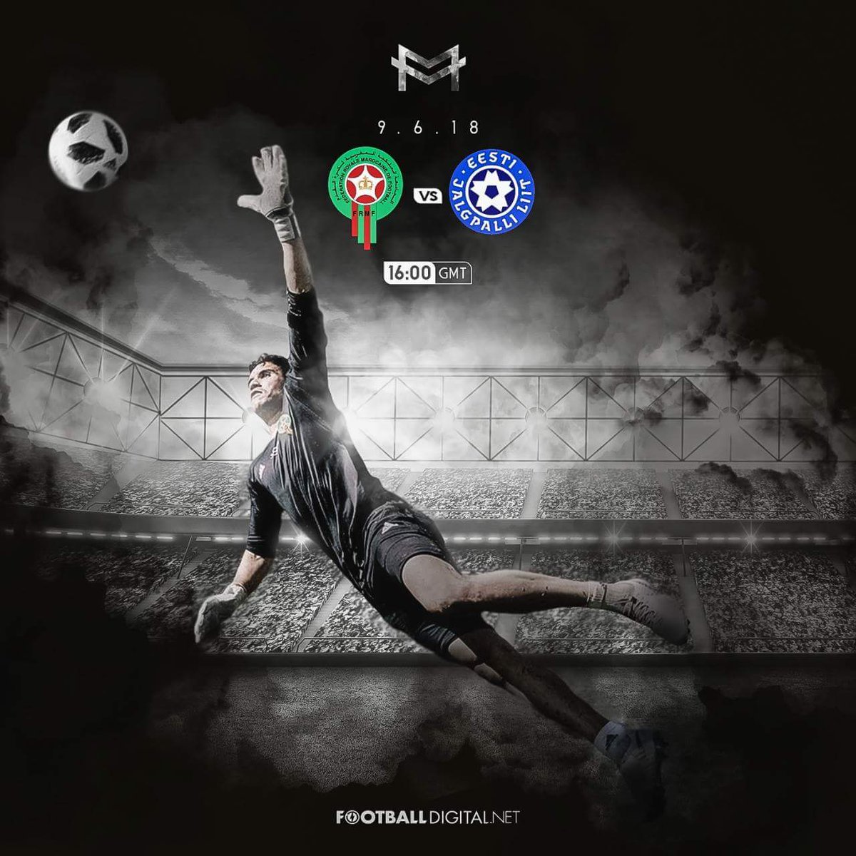 New design for <a href="/FootbalDigital/">Football Digital</a>
🇲🇦Morocco 🆚 Estonia 🇪🇪
📆 9.6.2018 ,16:00 GMT
🏟️ Le Coq Arena, Tallin, Estonia
FootballDigital.Net
