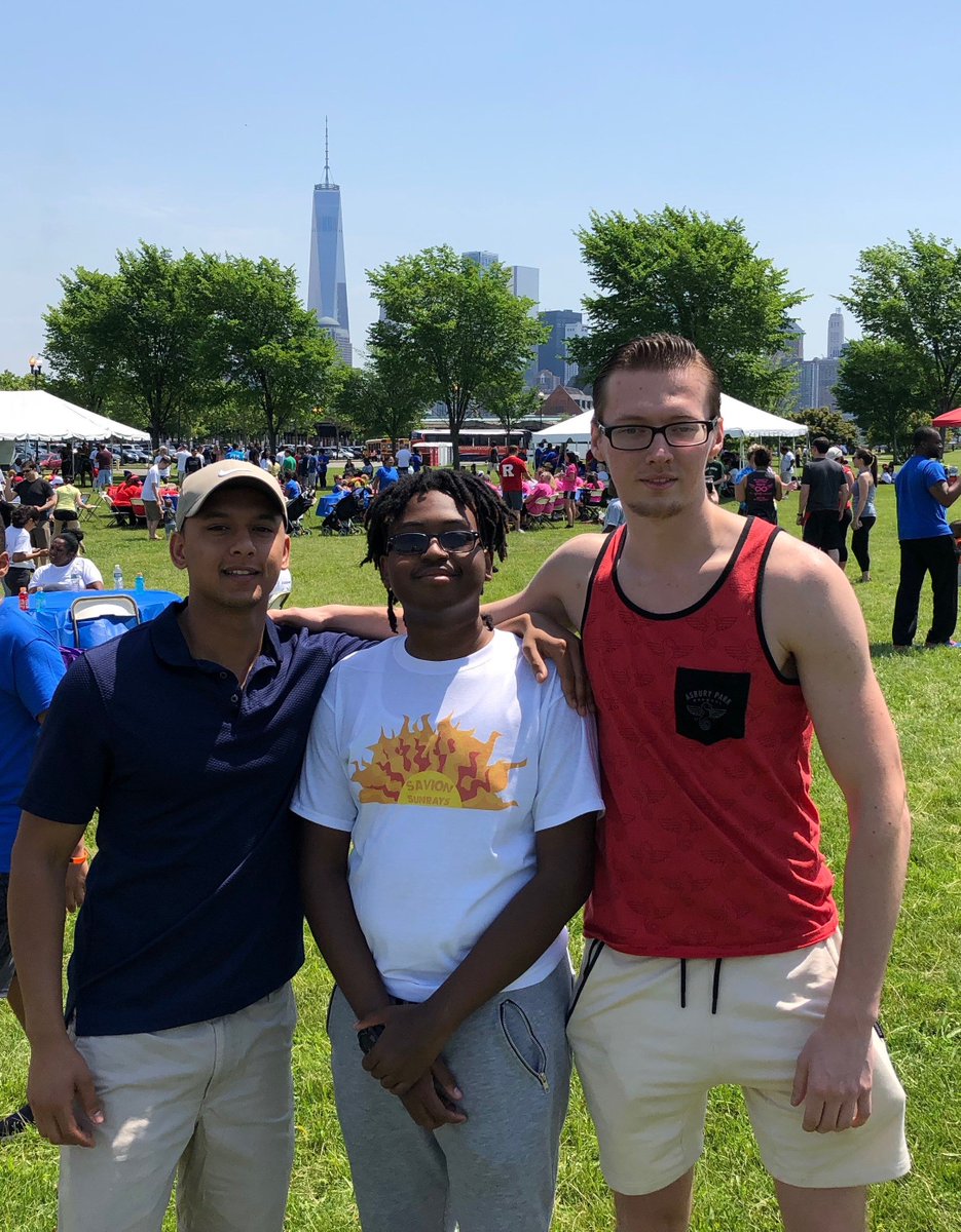 EmbraceKids's tweet photo. Savion has built a special relationship with @RutgersDeltaChi over 4 years. Their relationship transcends the school year as his fraternity brothers walk with him in the @McCourtyTwins @TackleSC 5K! https://t.co/Ir28idHOLG