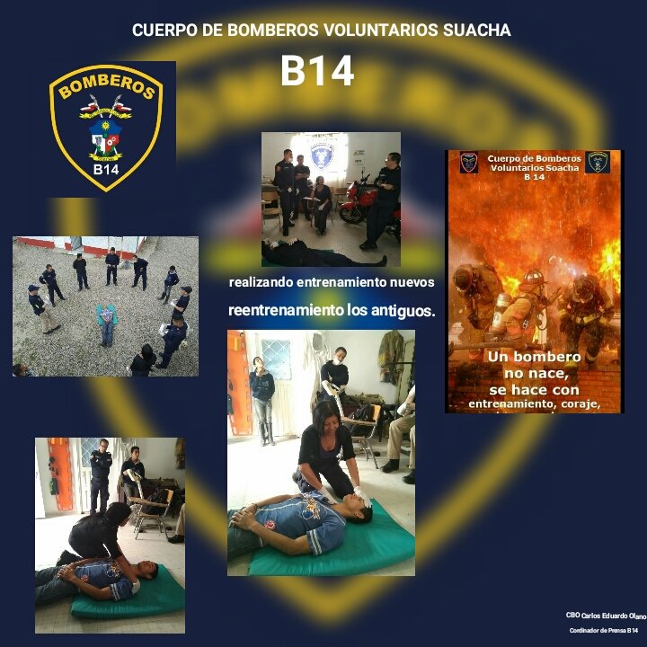 CBVSoachaB14's tweet photo. Hoy nuestro personal aspirante y antiguo realizo #capacitación en #primerosauxiliosbasicos con la ayuda de nuestros compañeros @EduardoLema y @LuisValbuena nuestro compromiso con la buena disposición. @DNBomberosCol @CITELDNBC @CundinamarcaGob @German28Miranda @CarlosOlanoO https://t.co/WQv4wMCdKh