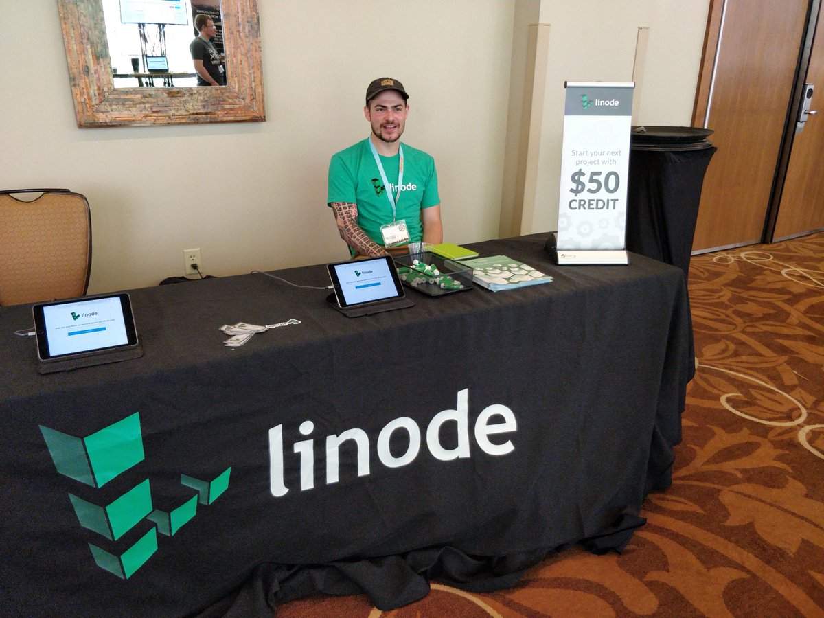 akamaidevs's tweet photo. Have you stopped by to get $50 in credit? Jordan is at #texaslinuxfest and wants to talk Linode with you all! #TXLF #linux #cloudhosting https://t.co/aqKQBTvCDw