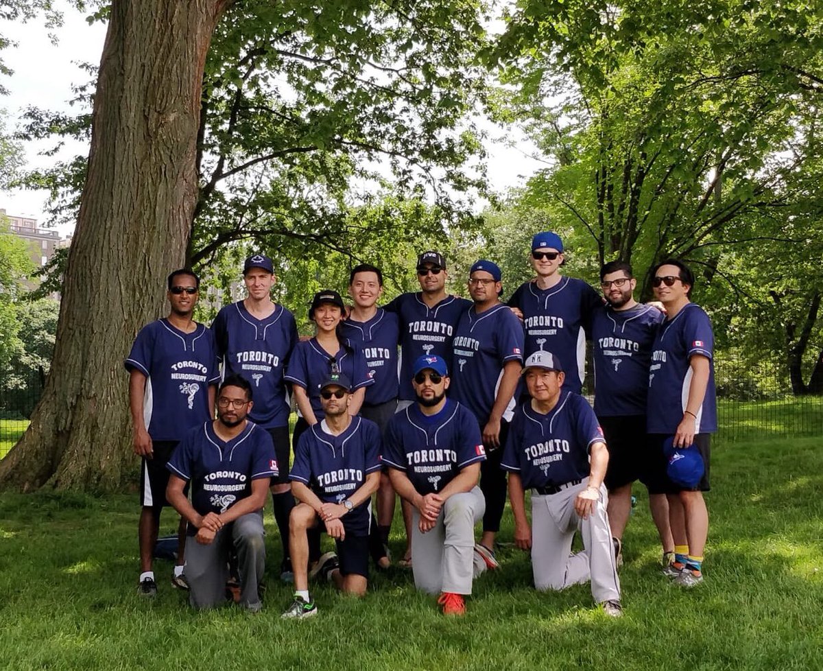 <a href="/UofTNeuroSurge/">University of Toronto Neurosurgery</a> at #NeuroCharitySoftball at Central Park in NYC. Great games today!