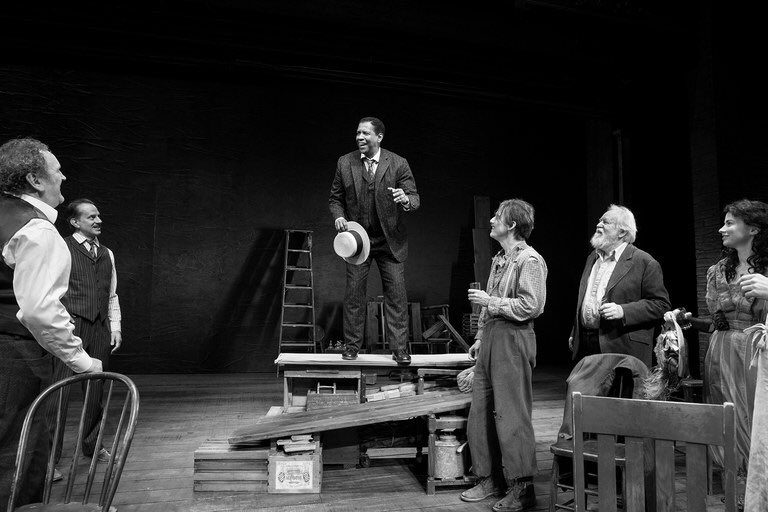 ShentonStage's tweet photo. Just seen the masterpiece that is Eugene O’Neill’s THE ICEMAN COMETH @icemancomethbwy, a group portrait of broken men seeking solace in drink &amp; their own lonely kinship. Luxury cast has Denzel Washington bringing in the crowds, but David Morse, Colm Meaney &amp; Bill Irwin the pain. https://t.co/EbiyuaGD4T