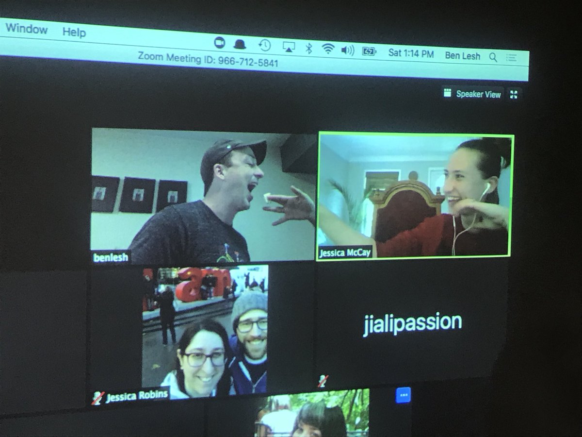ladyleet's tweet photo. Having fun at @rxworkshop - the new Brady bunch #rxjs #rxworkshop // @benlesh https://t.co/0KffpnKiYT