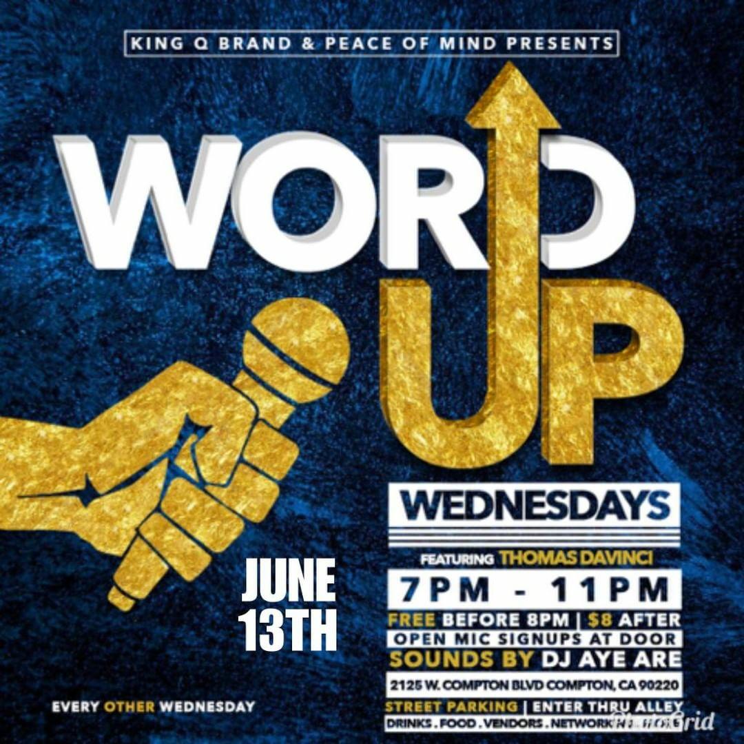 KingQBrand's tweet photo. Are y'all ready?? #Spokenword #Poetry #Art #Creativity #WordupWednesday #Patiopoetry #Openmicnight #Culture #Wednesdaynightevents #Fridaynightevents #Network #Community #Blackculture #Kingqbrand #DTLA #bestopenmicinLA #turnup #socialevents#LAcreatives #losangeles #hiphop #music https://t.co/rUqDBZVZO8