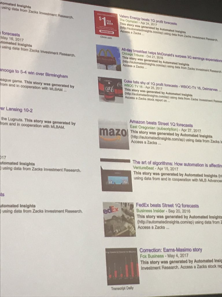 Jules_Dunc's tweet photo. Machines are writing #iabctransform18. That’s a scary thought. https://t.co/oUzJuA2Brw