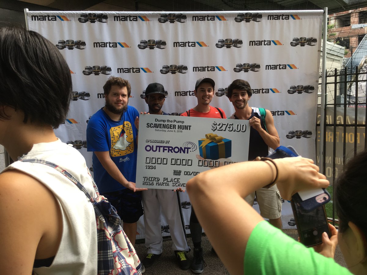 MARTAservice's tweet photo. #Dumpthepump #martaservice Fifth Place: Traveling Stars42! $225 each team member. Fourth Place: 5 Points of Light $250 each team member. Third: Zelda’s Legend, $275 each. Second: Bandersnatchers $325 each. First: Ain’t No Charter Bus: $425 each. https://t.co/lCJqitNaLq