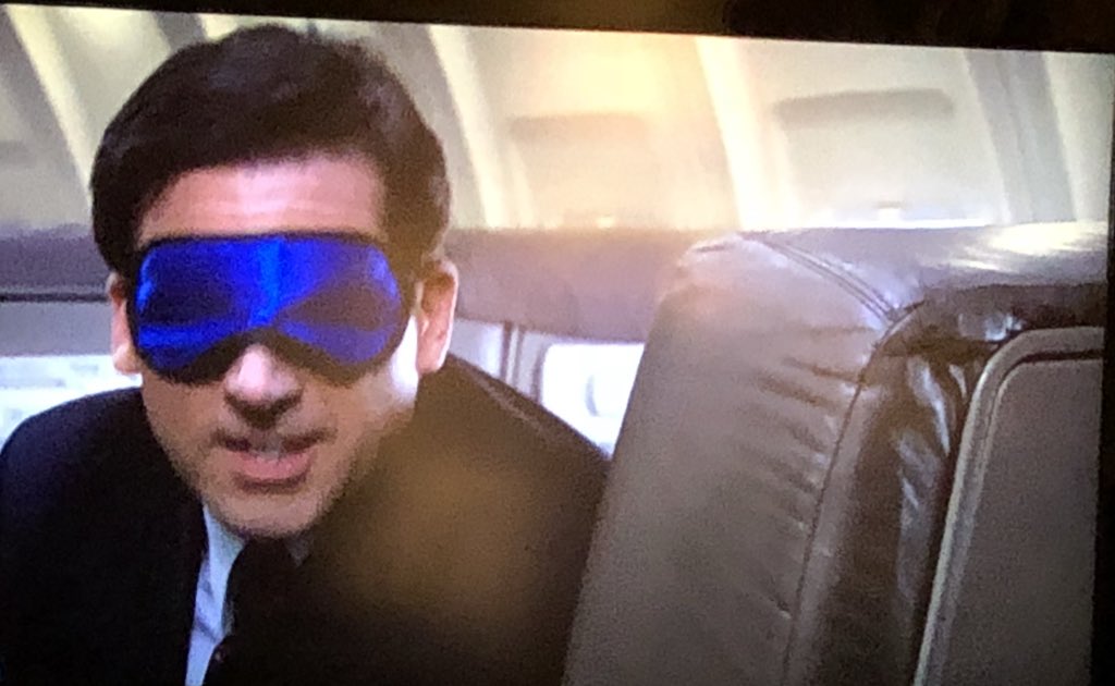 SamLapradeCFRE's tweet photo. Watching @theofficenbc &amp; this scene reminded me of #WCFC2018 @jonrlloyd @DavidKravinchuk @christalpshyk @saretski &amp; Jennifer! Long live the eye mask. Hello Hawaii. https://t.co/XJG6g38W0t