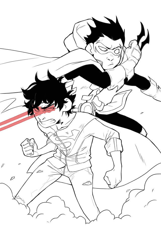Old #SuperSons drawing 
#superboy #robin #damianwayne #jonathansamuelkent 