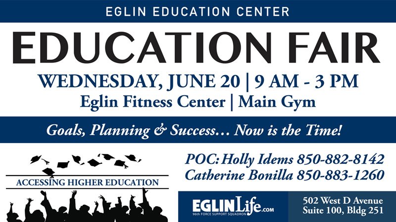 eglinlife's tweet photo. Representatives from several universities, colleges, and schools will be available to answer your questions! https://t.co/QnTnnUY9yG #education #eglinlife #96fss https://t.co/zzax2OGSNc
