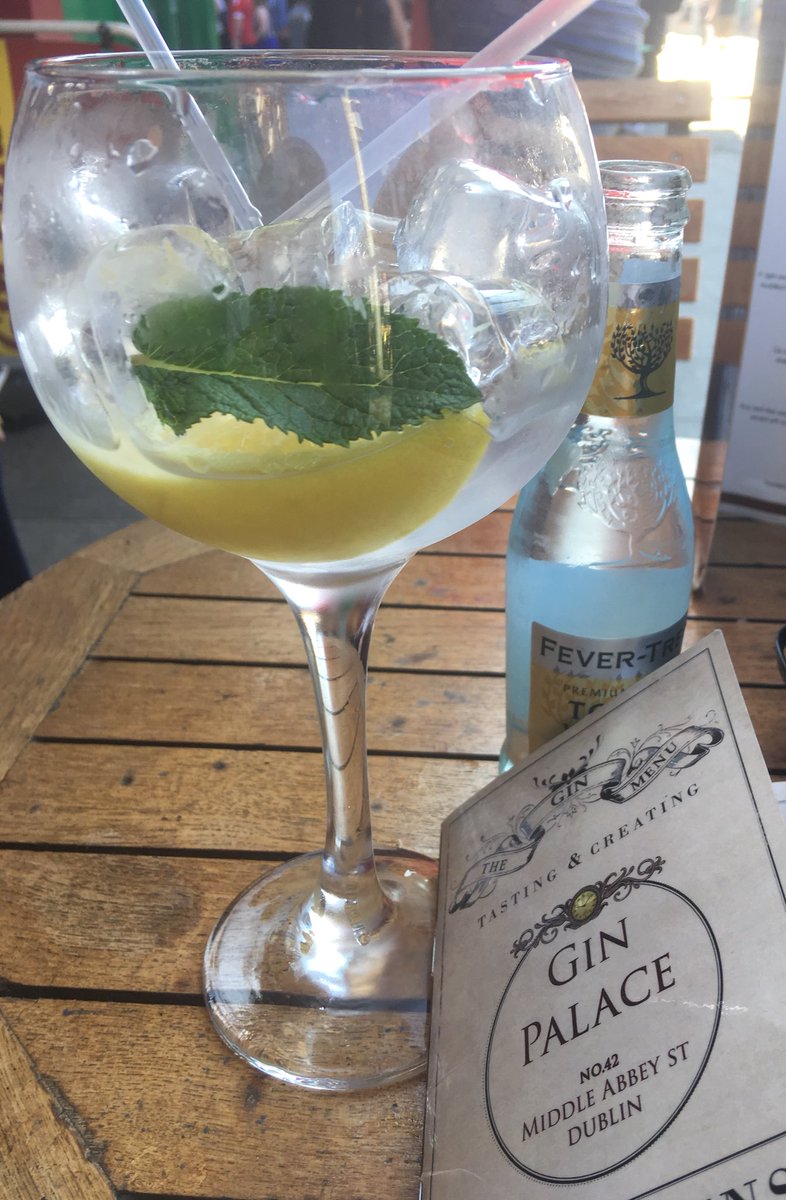 GinTravel's tweet photo. Celebrating #WorldGinDay in style in sunny #Dublin 🇮🇪 Finally tasting @HapennyGin with mint and lemon 🍸🌱🍋 #Ginlicious! #GinAndTravel #Cheers https://t.co/fhA4CNhyUT