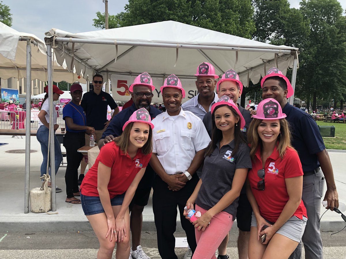 STLFireDept's tweet image. .@ksdknews “5 On Your Side Team” out in force with @STLFireDept at the #KomenSTLRace!