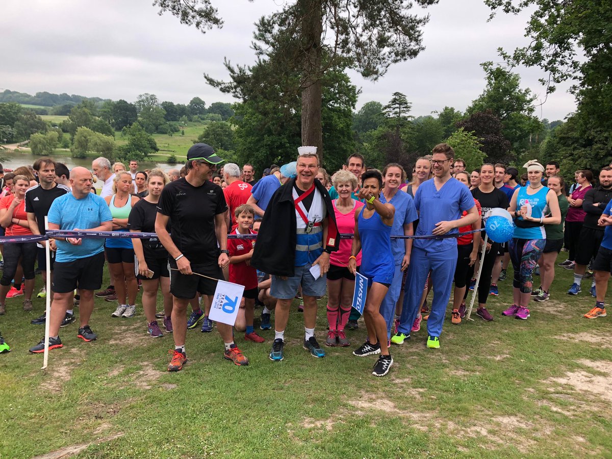 Nhs 70 park run - me KellyHolmes and loads of nhs staff! Ready for the off! ⁦@EKHUFT⁩