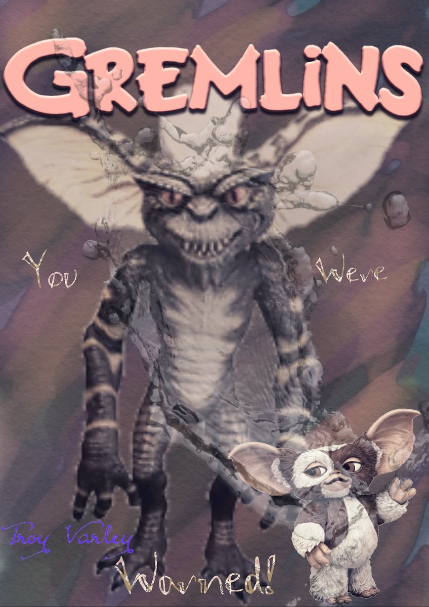 sinquestra's tweet image. #Mogwai #3Rules #youwerewarned #34thanniversary #mixedmedia #graphicdesign #fanedit