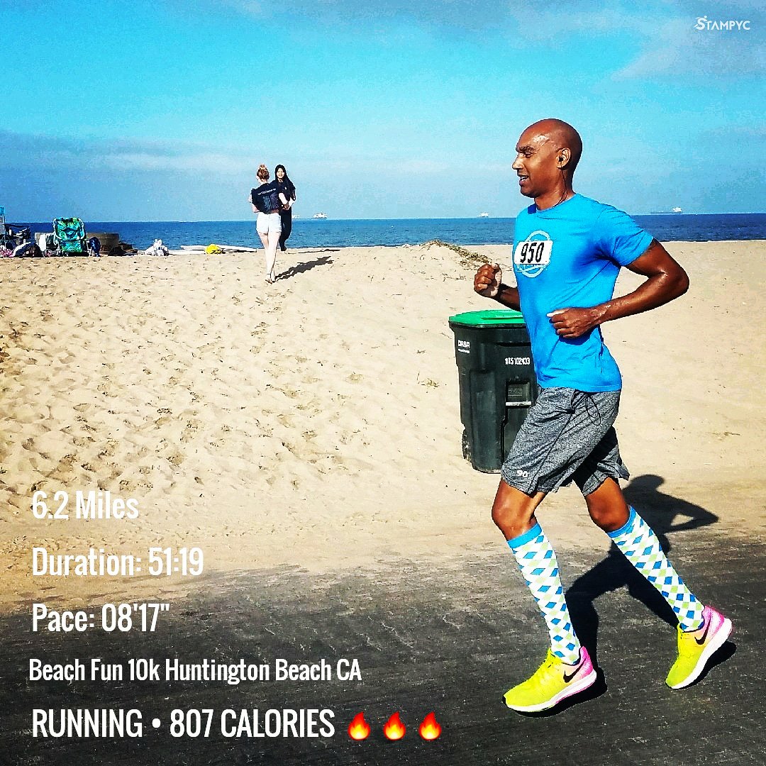 traintoref's tweet photo. Perfect day at the beach for a 10k 🏃🏾🏃🏾🏃🏾🏃🏾🏃🏾🏃🏾 #beachfun10k 
#10kforthemonth✔ 
@abetterworldrunning
#traintoref 🏀#referee #nrc #runfitted #runitfast #runshots #personaltrainer #morningrun #runner #go2socks #fitover40 #abetterworldrunning #stampyc https://t.co/I2renDPovy