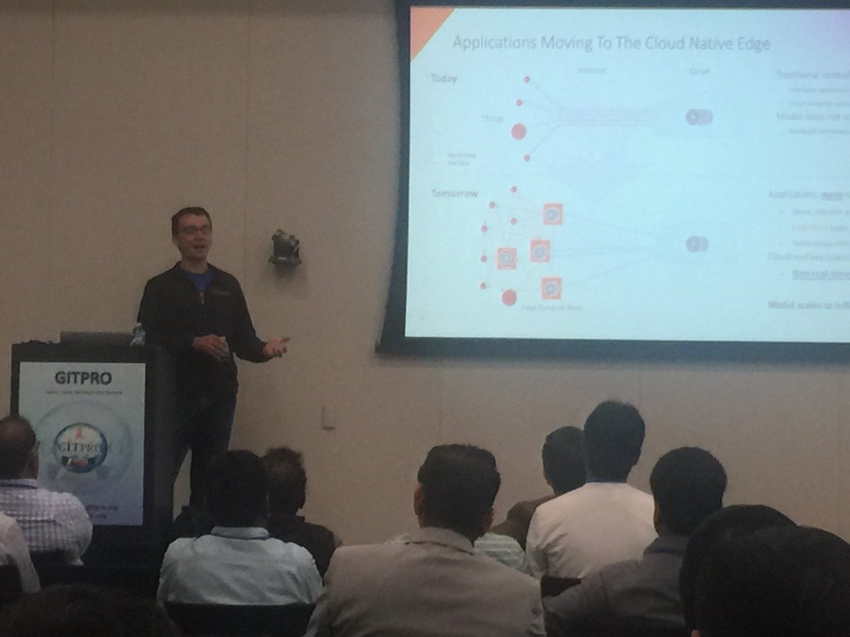 khanderao's tweet photo. Roman Shaposhnik at #gitpro speak on #IoT #Blockchain edge computing https://t.co/DFIFn9p7Rl