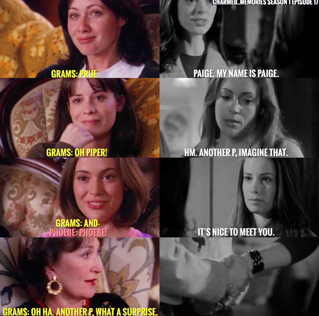 charmed_Lovers's tweet photo. Who else loves these episodes but how funny 😂 #lovecharmed @H_Combs @DohertyShannen @Alyssa_Milano @rosemcgowan @jjrhodes9 https://t.co/XrH2tF6wCc