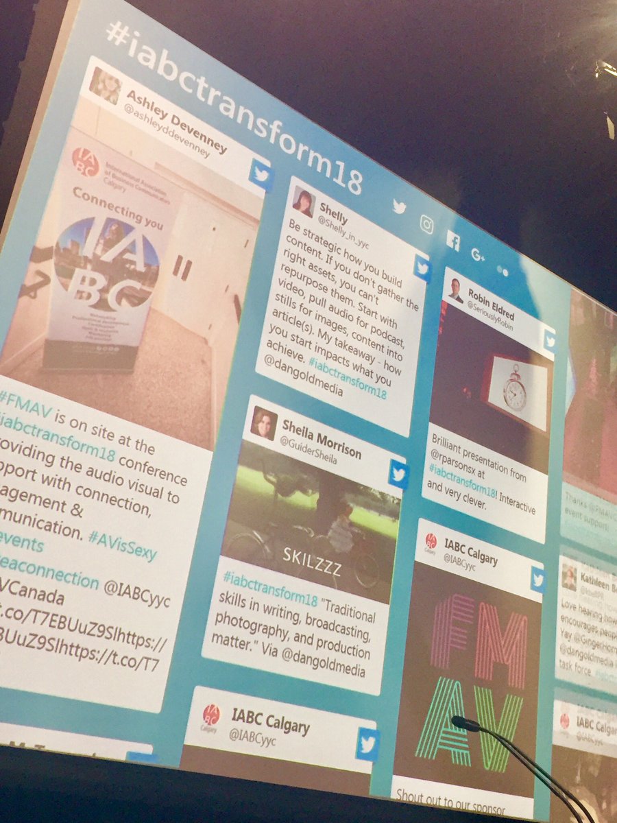IABCyyc's tweet photo. Thanks to @donnamct for hooking us up with the #iabctransform18 @tagboard today. She’s your source for all your #tagboard needs! https://t.co/hlIfUj4K2Y