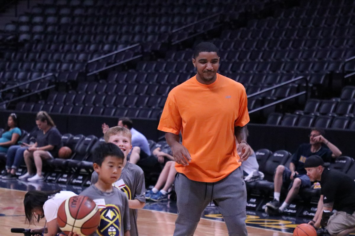 nuggets's tweet image. Gary and Jamal helped out at yesterday's UCHealth Basketball 101 Clinic!