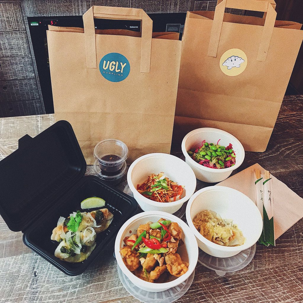 UglyDumplingUK's tweet image. Takeaway, @Deliveroo, @UberEats in sustainable and fully biodegradable containers from @cornware_uk #PassOnPlastic #carnabylondon @CarnabyLondon