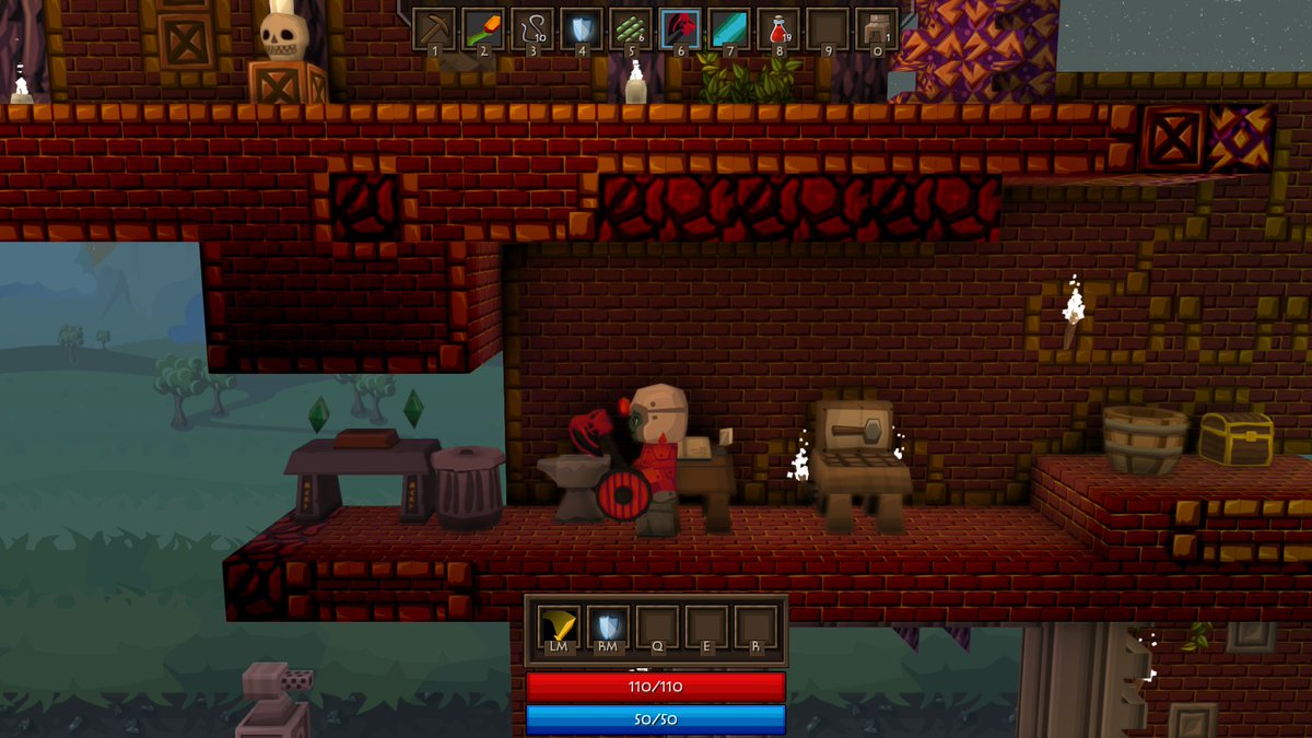 Jedic1's tweet photo. And now you can use shields in spoxel to block damage using the new offhand slot #screenshotsaturday #indiedev #gamedev https://t.co/vbSVzwpcpT