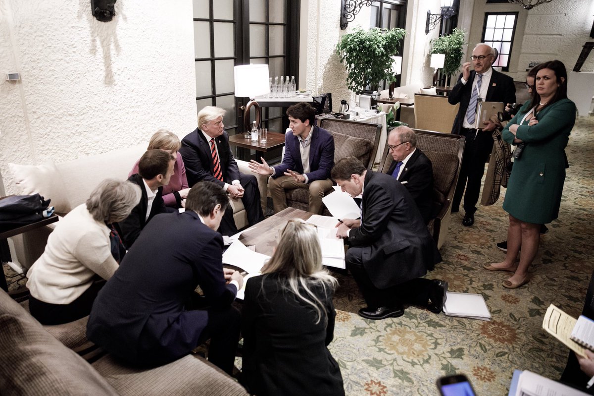 AdamScotti's tweet image. A late night and early morning @g7 in #Charlevoix #cdnpoli