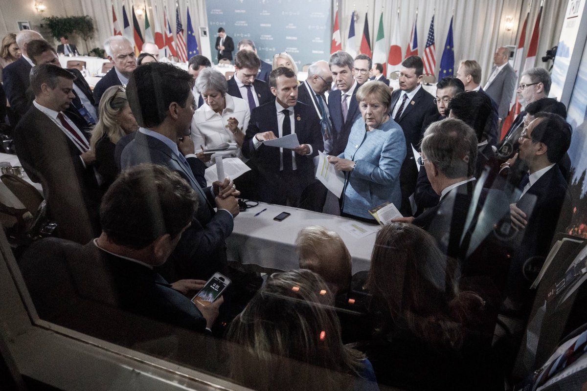 AdamScotti's tweet image. A late night and early morning @g7 in #Charlevoix #cdnpoli