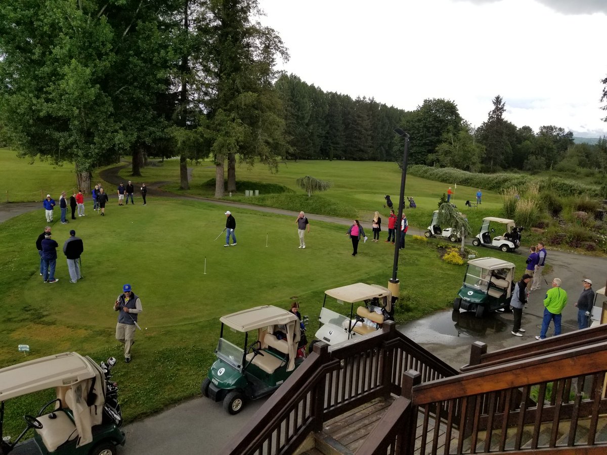 A little cloudy with still a great day for golf