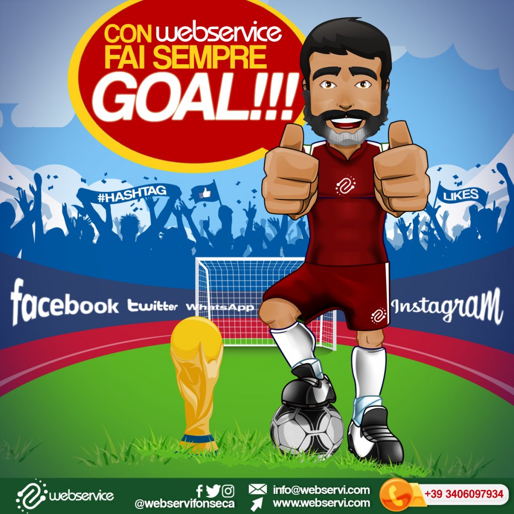 webservifonseca's tweet photo. [CLIMA MONDIALE] Anche nel calcio puntare sul cuore non sempre può essere una garanzia di successo, per VINCERE bisogna applicare TENACIA, CUORE e PROFESSIONALITA’. Con Web Service FAI sempre GOAL!.
Visita https://t.co/1YmlsXG3W5
#socialmedia #webservice #soccer #goal  #worldcup https://t.co/QscfhqQgpy