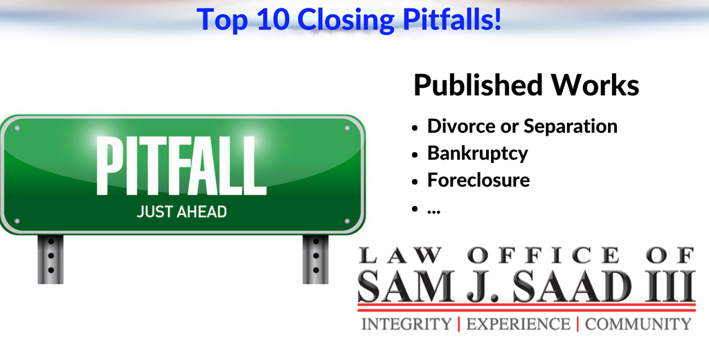 SamSaad3's tweet photo. These are the top 10 pitfalls during closing. Some are really surprising. #realestate #PCTE #SamSaad3 #realtors #SWFL #naplesFlorida #LoveFL #buyers #mortgage #TitleInsurance #homebuying https://t.co/jlmVGsC0q7 https://t.co/HZXImBPuBh