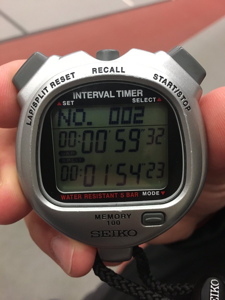 Congrats to <a href="/jstarkey1202/">John S</a> for a gritty performance and earning a 3rd place finish while lowering his own school record. Coach Foss is also fat. (Oops...F.A.T.) this was the handheld time from his watch. Proud of you John. #Redemption #schoolrecord #FATnotfat