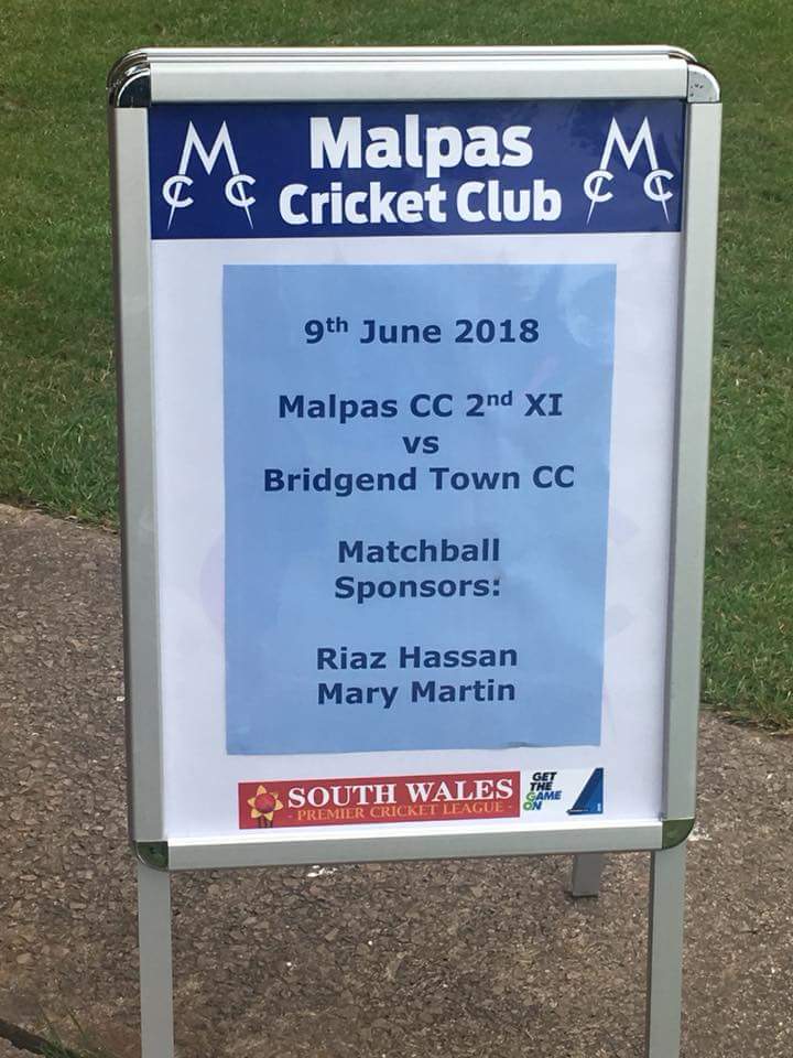 MalpasCricket's tweet photo. Thank you to today's matchball sponsors for their generous support of the @MalpasCricket 2nd XI match against @BridgendTownCC - @riazhassan https://t.co/TlGOxxYHpS