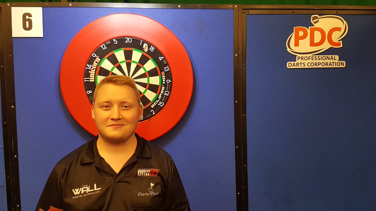 ScottGibling's tweet image. P.D.C. Unicorn Development Tour double today for Martin Schindler. Doing the double at The Robin Park Arena and Tennis Centre. Well done that man.