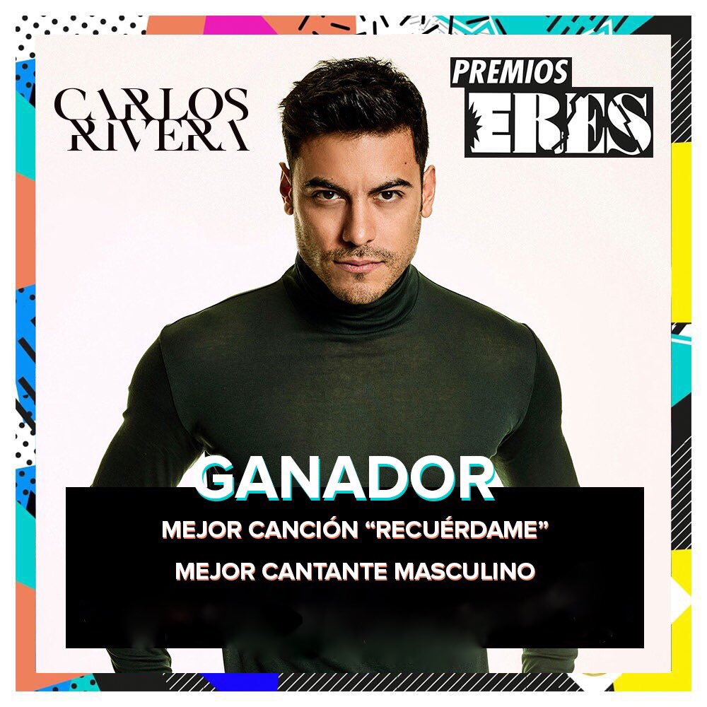 _CarlosRivera's tweet photo. Gracias todos mis #Riveristas por votar. Estos dos premios son de ustedes. Los amo con mi alma. #PremiosEres @revistaeresmx https://t.co/wliQ4Uys39