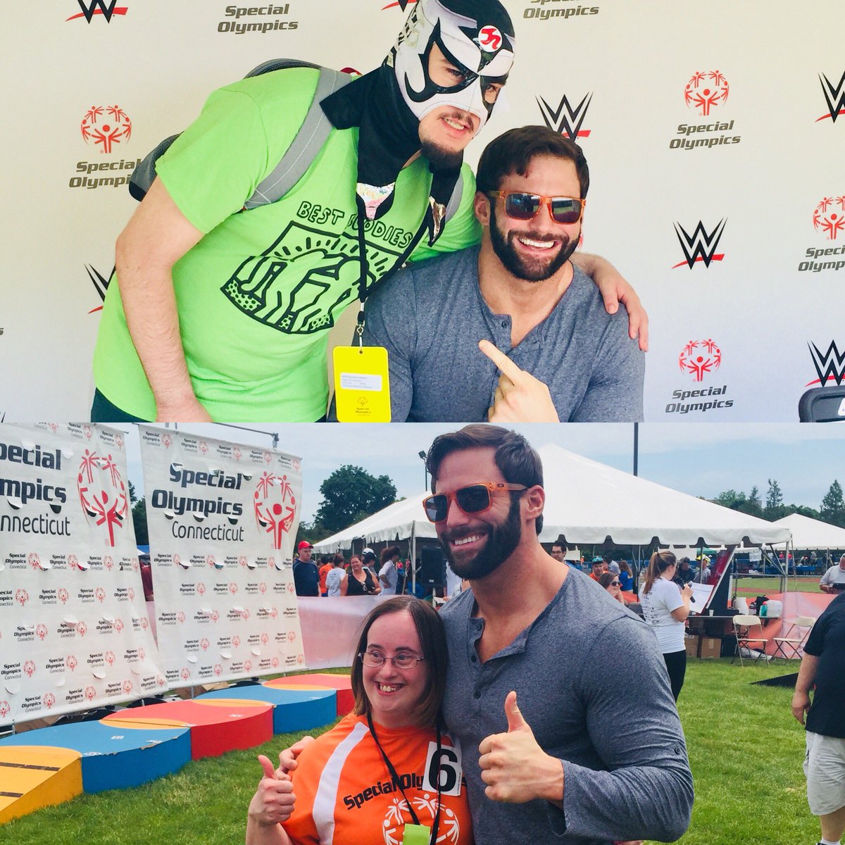 Had a great time meeting all of the athletes today at @SOCTconnecticut #SOCTSummerGames! @specialolympics @wwecommunity #WWEHero