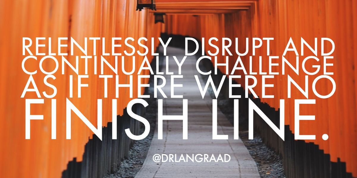 drlangraad's tweet photo. Awesome teachers don't plan the same thing as last year. They always question, "is there a better way? #satchat #edchat #education #teaching https://t.co/W15NelrgYp