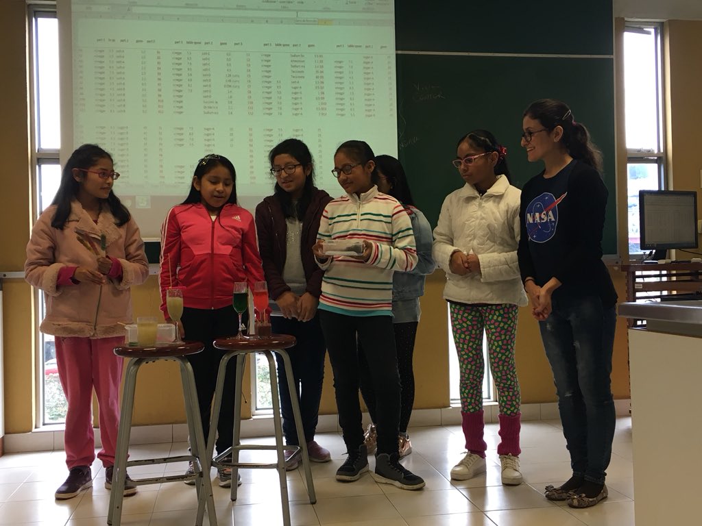 fabalbav's tweet photo. The girls of @mactecperu breaking stereotypes, learning science and having fun! #STEMgirls #MaCTec #FemalePower #Peru https://t.co/izB7qUAYDs