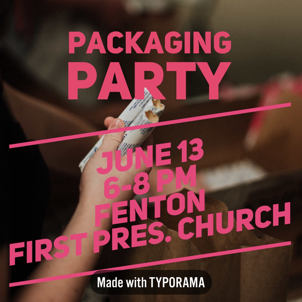 FaithinFem's tweet photo. Our team will be hosting another Packaging Party at Fenton First Presbyterian Church this Wednesday, June 13th from 6-8pm! We welcome you to come help us put together our care packages for distribution! #FaithInFemininity #Charity https://t.co/QVclip12SH