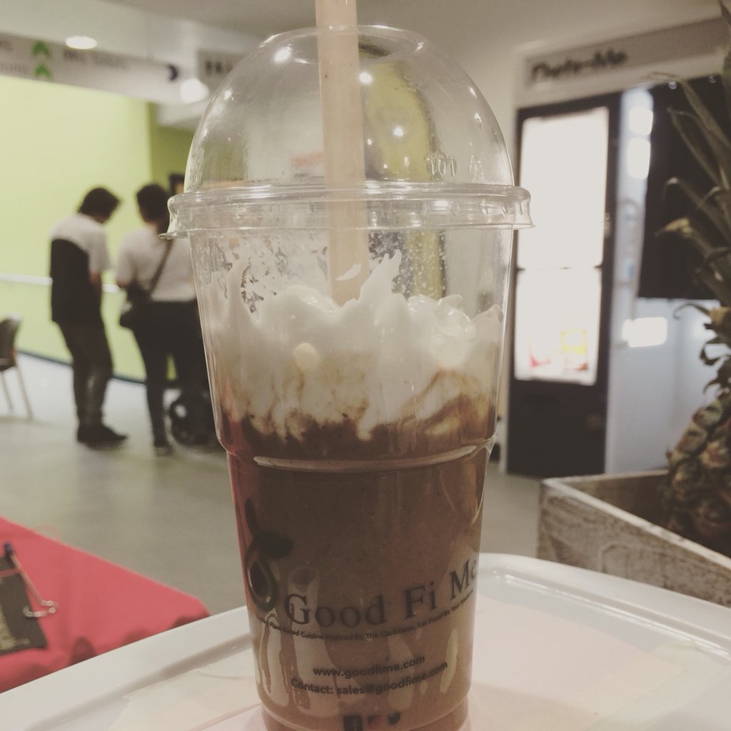 GuavaKitchen's tweet photo. Our GFI chocolate and nutmeg smoothie went down a treat at the Phoenix Summer Festival.  No guilt and providing loads of good antioxidants! It’s so Good Fi Me! 
#healthyfood #healthylifestyle #vegan #foodie #picoftheday #Goodfime #wellness #veggies #summer #plantbase https://t.co/hbw01EF6Mf